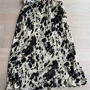 Zara cow pattern A-Line Skirt